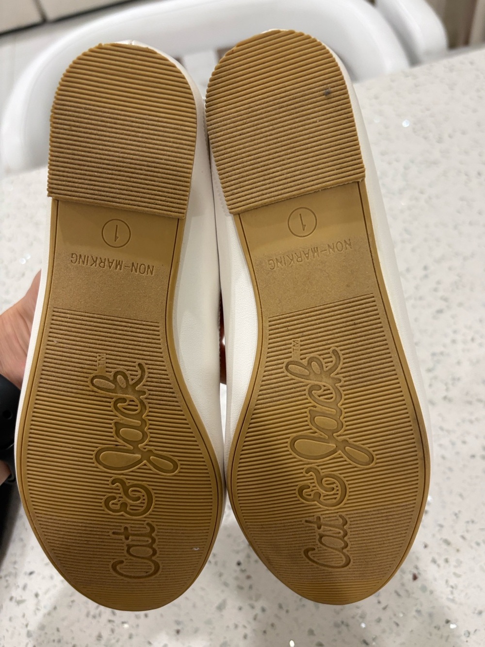 Cat & Jack Bow Ballet Flats bundle - Black and White size 13/1 - Picture 5 of 13